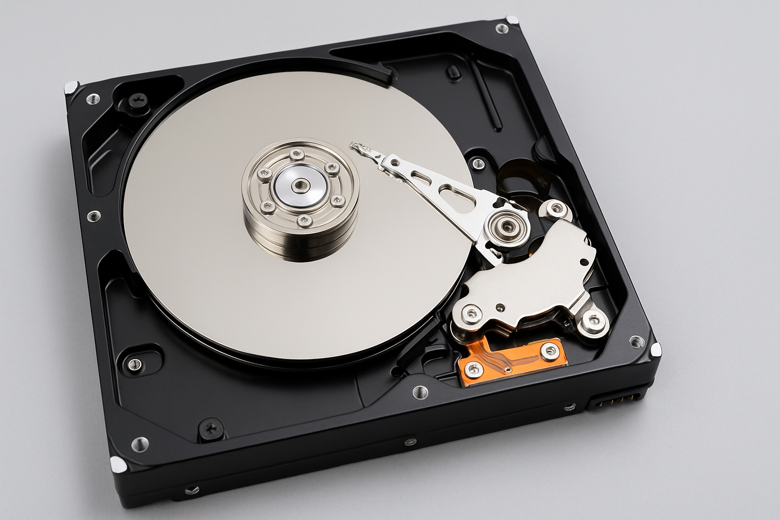 Platos de disco duro en detalle